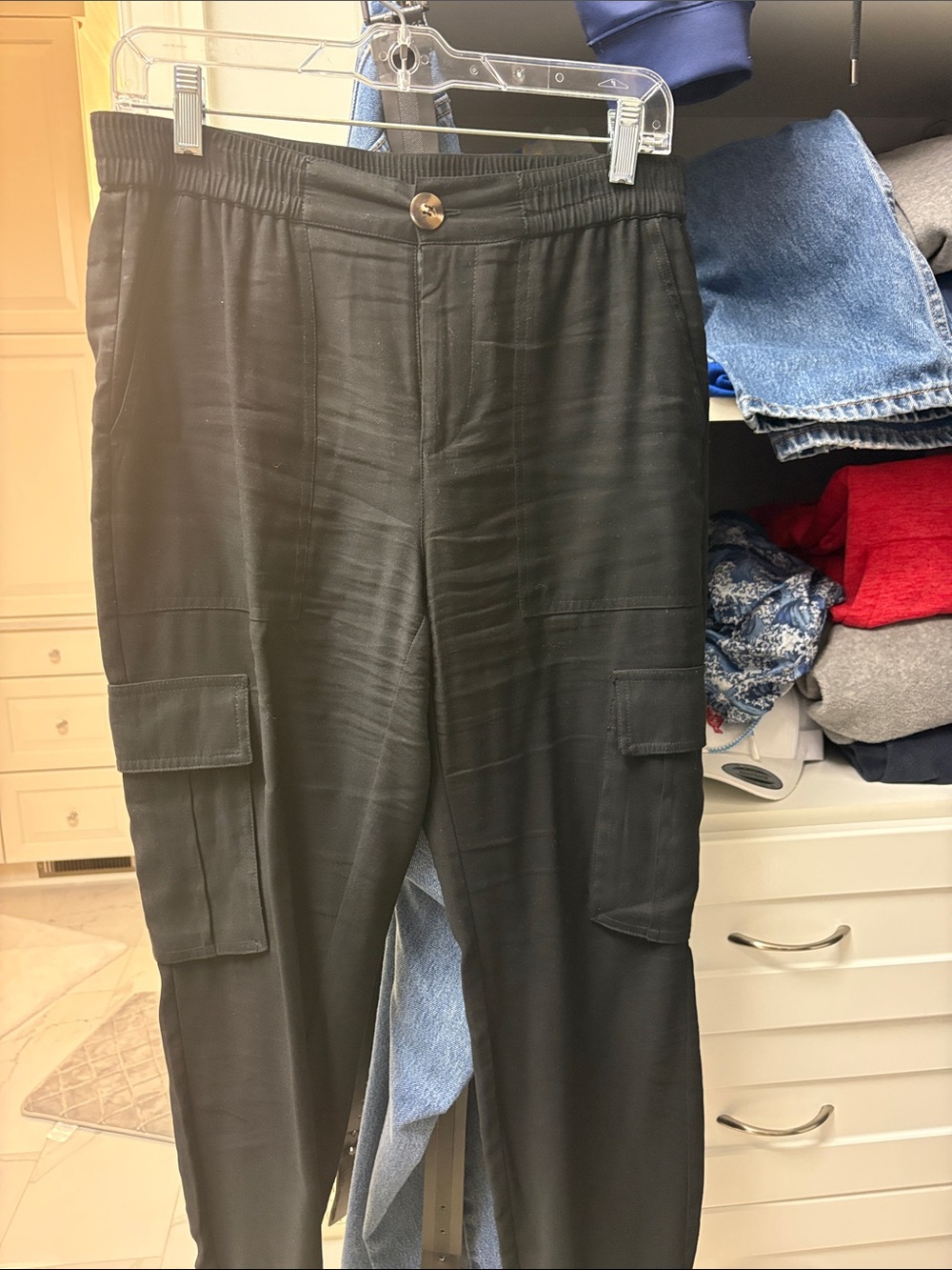 Sanctuary Black Cargo Jogger Pants